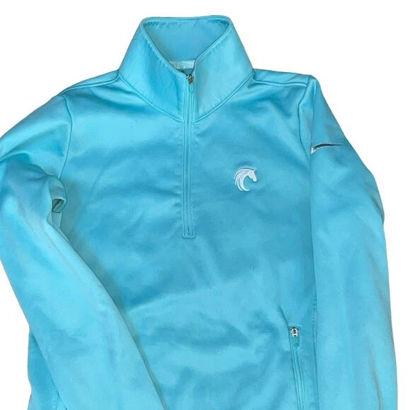 Nike Golf Jacket Womens Sz XS Therma Fit 1/4 Zip Pullover Pockets Layer Run Blue - Picture 7 of 11